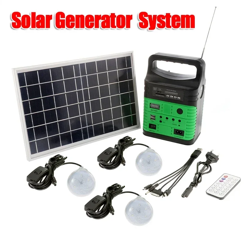 Outdoor Lighting Bollards - Portable Camping Solar Power Generator System