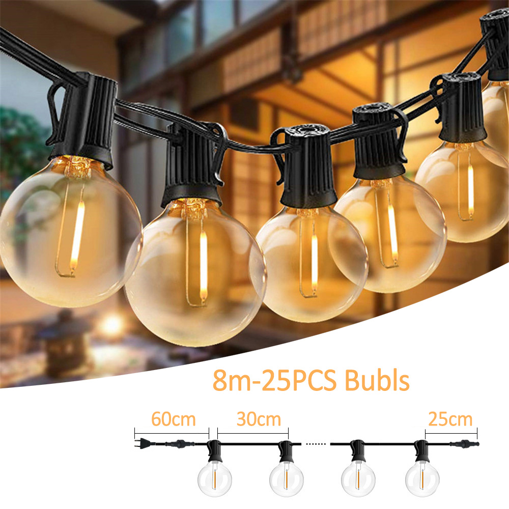 G40 Clear Globe String Lights  - String Light Bistro ulasan dan harga