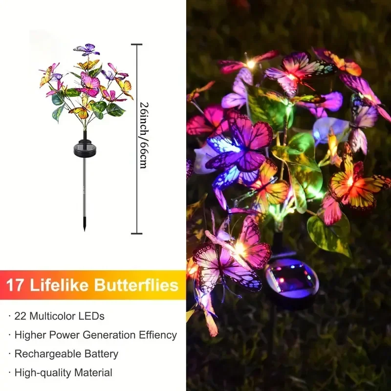 Solar LED Butterfly Garden Lig - Outdoor Lighting Gazebo ulasan dan harga