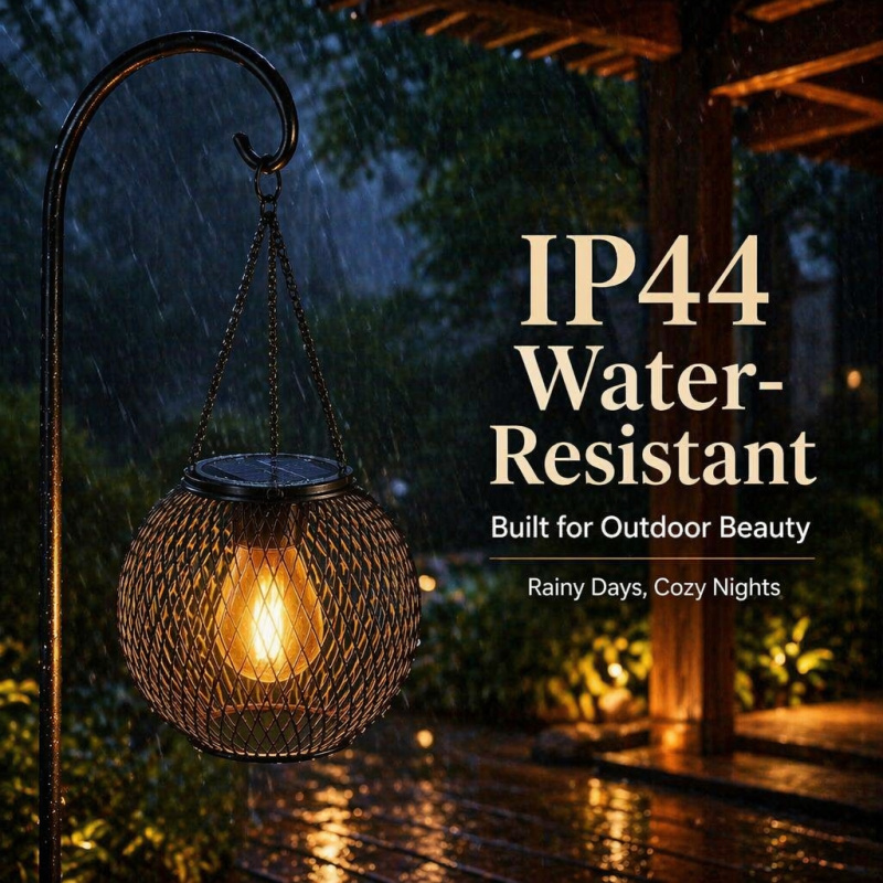 Solar Powered LED Hanging Floo - Outdoor Lighting Gazebo ulasan dan harga