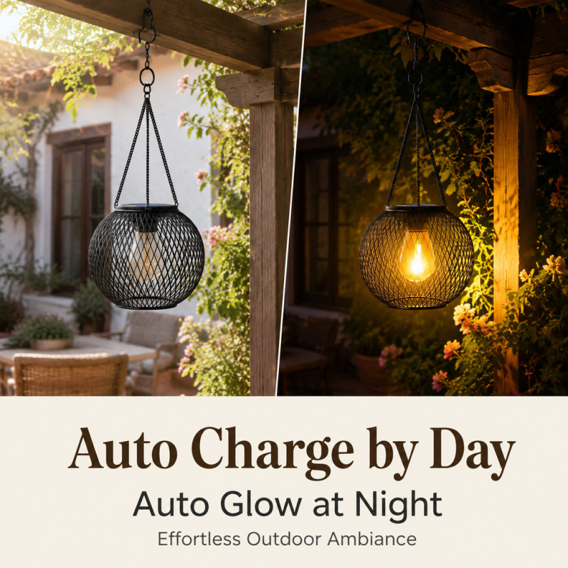 Solar Powered LED Hanging Floo - Outdoor Lighting Gazebo ulasan dan harga