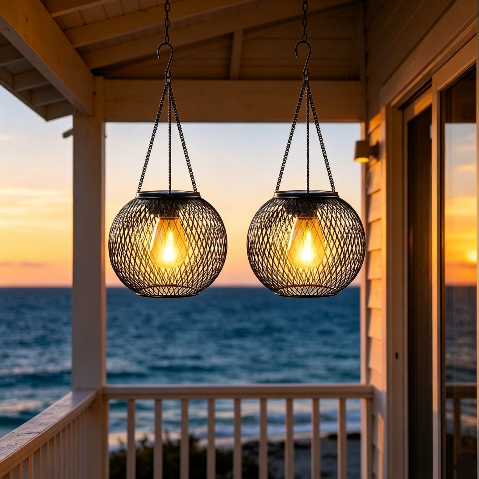 Solar Powered LED Hanging Floo - Outdoor Lighting Gazebo ulasan dan harga