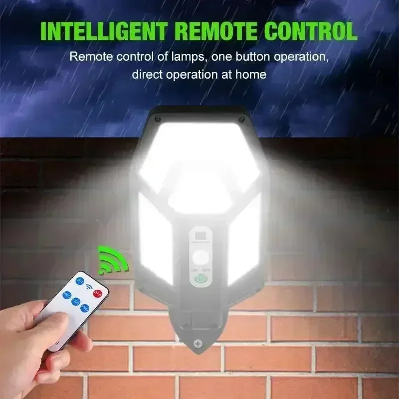 12000LM Powerful Solar Wall La - Outdoor Lighting Gazebo ulasan dan harga