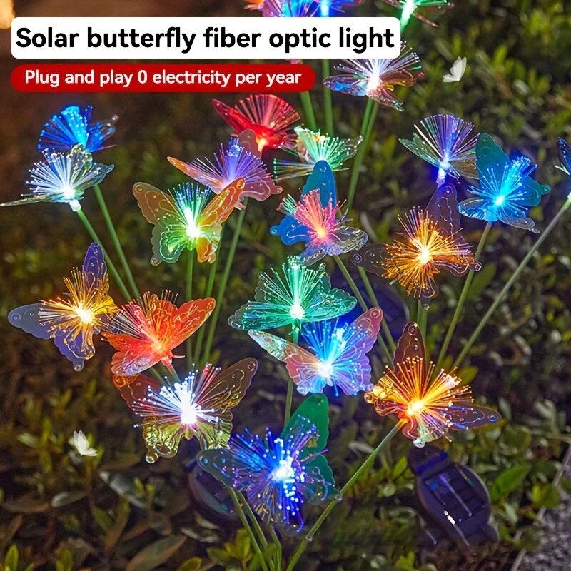 1PC 6-Head LED Solar Fiber Opt - Outdoor Lighting Yard Ideas ulasan dan harga