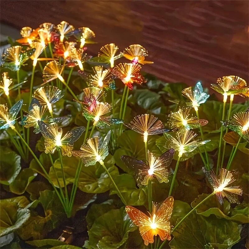 1PC 6-Head LED Solar Fiber Opt - Outdoor Lighting Yard Ideas ulasan dan harga