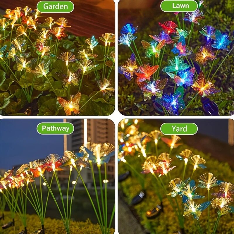 1PC 6-Head LED Solar Fiber Opt - Outdoor Lighting Yard Ideas ulasan dan harga