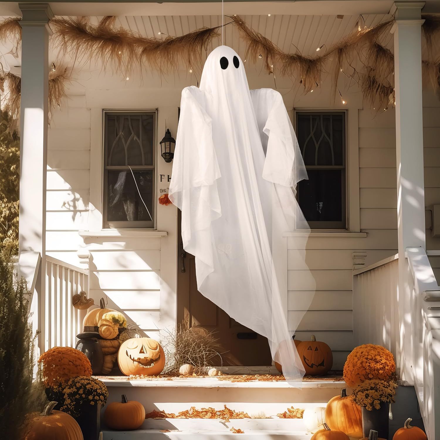 Halloween Hanging Light up Gho - Outdoor Lighting Gazebo ulasan dan harga