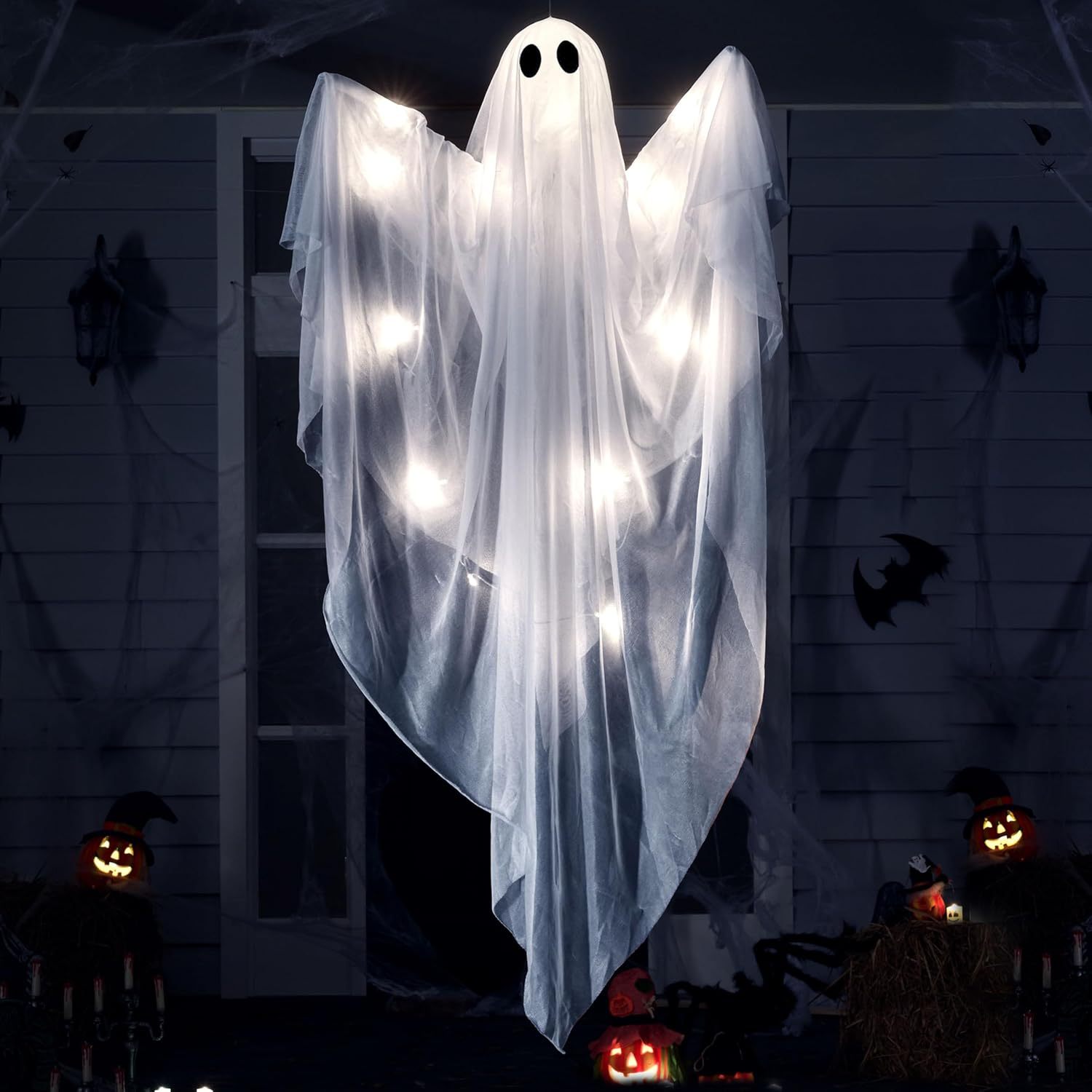 Halloween Hanging Light up Gho - Outdoor Lighting Gazebo ulasan dan harga