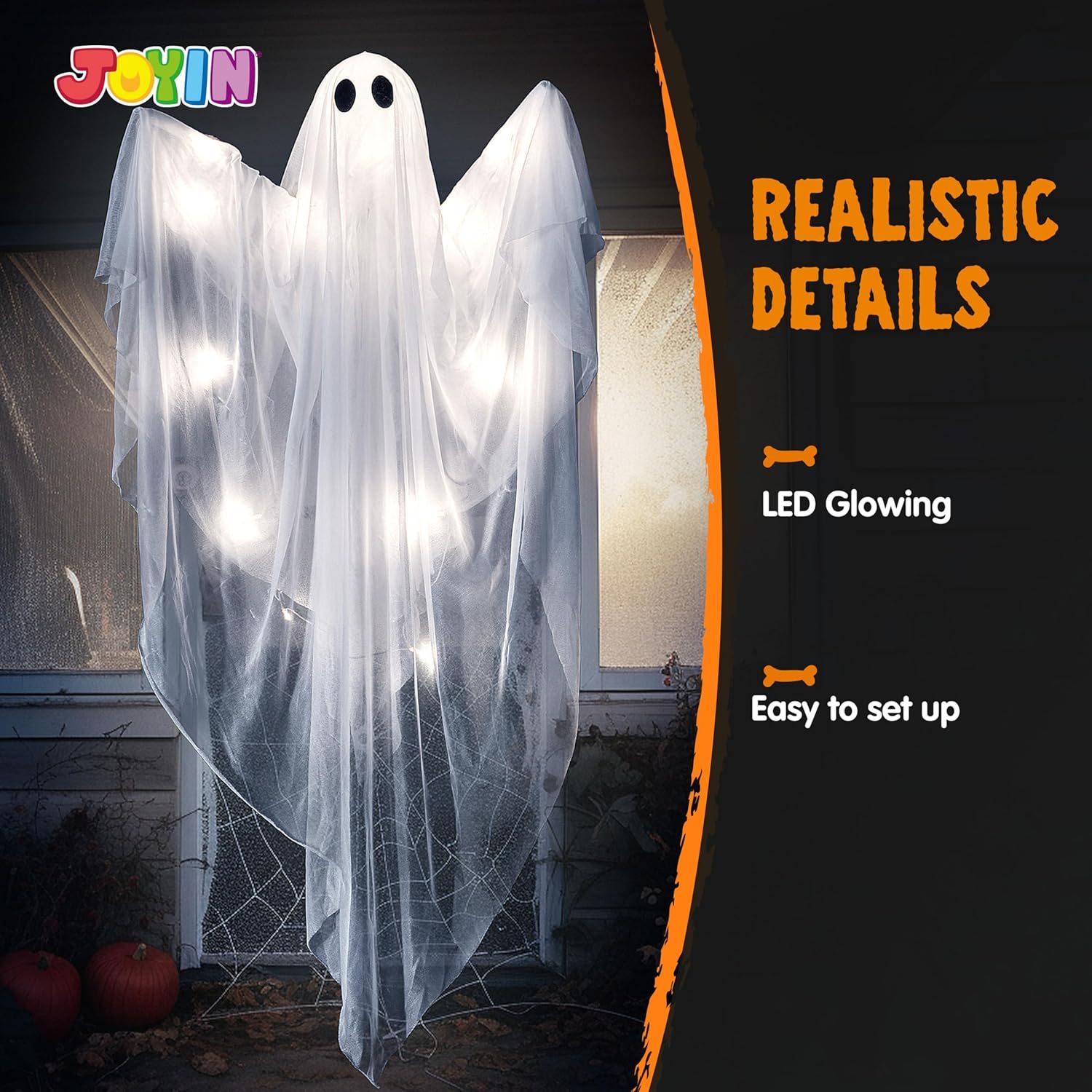 Halloween Hanging Light up Gho - Outdoor Lighting Gazebo ulasan dan harga