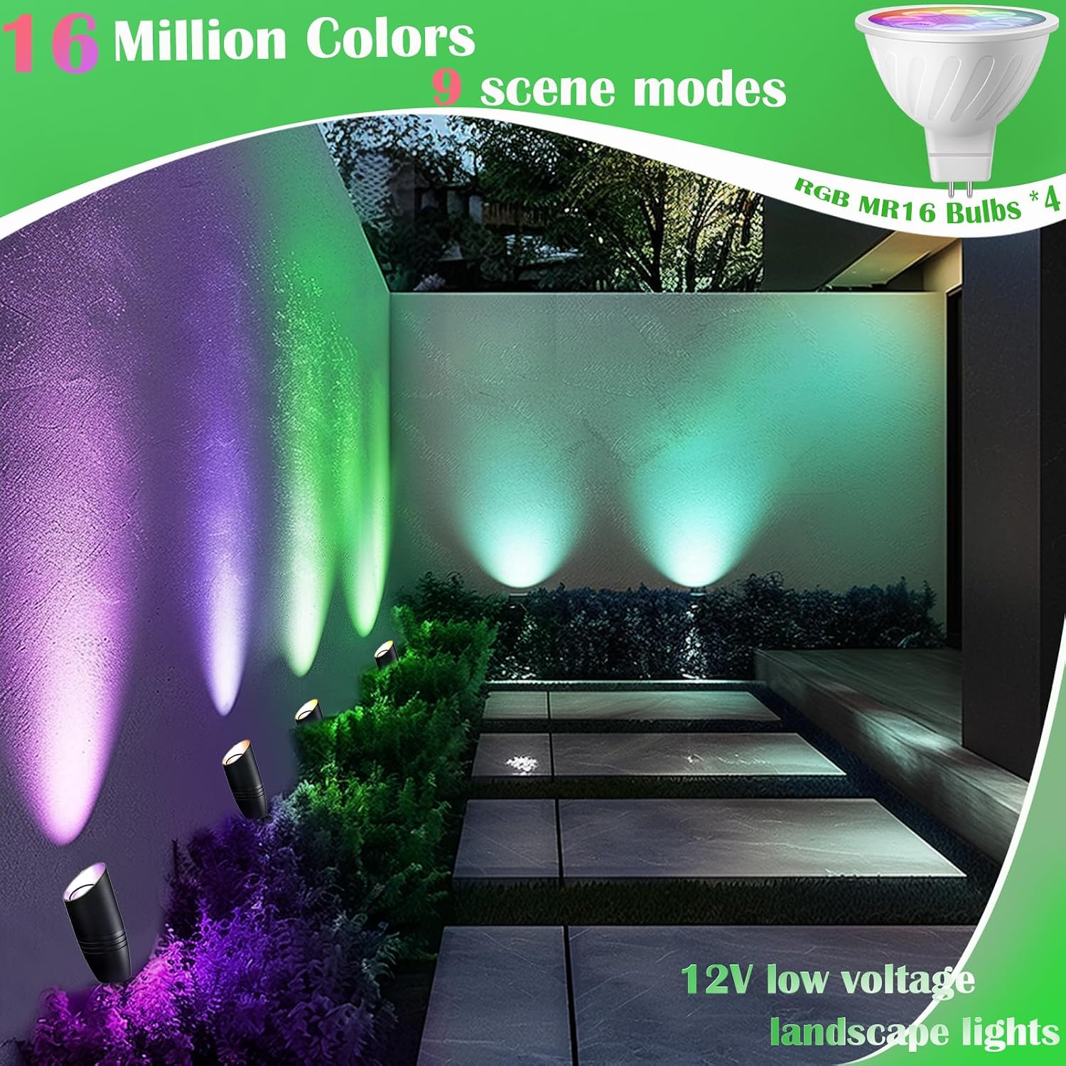 RGB Low Voltage Landscape Ligh - Outdoor Lighting Volt ulasan dan harga