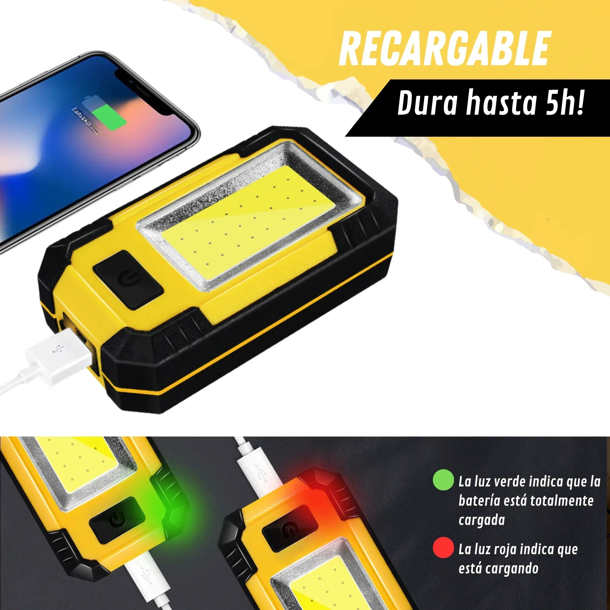4000MaH Rechargeable Work Ligh - Outdoor Lighting Bollards ulasan dan harga