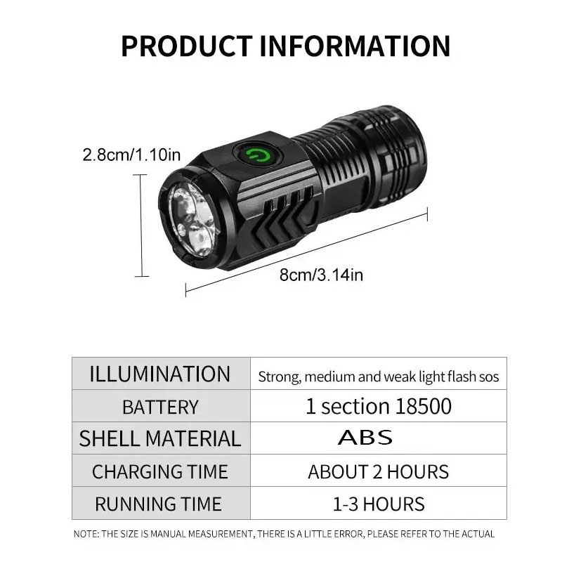 Mini 3LED Flashlight With Pen  - Outdoor Lighting Bollards ulasan dan harga