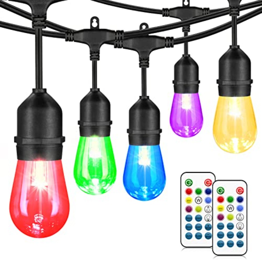 48Feet Outdoor Patio Lights Wa - String Light Bistro ulasan dan harga
