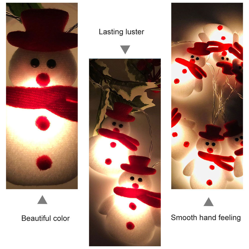 1Pcs 10 Lamp Snowman LED Strin - String Light Bistro ulasan dan harga
